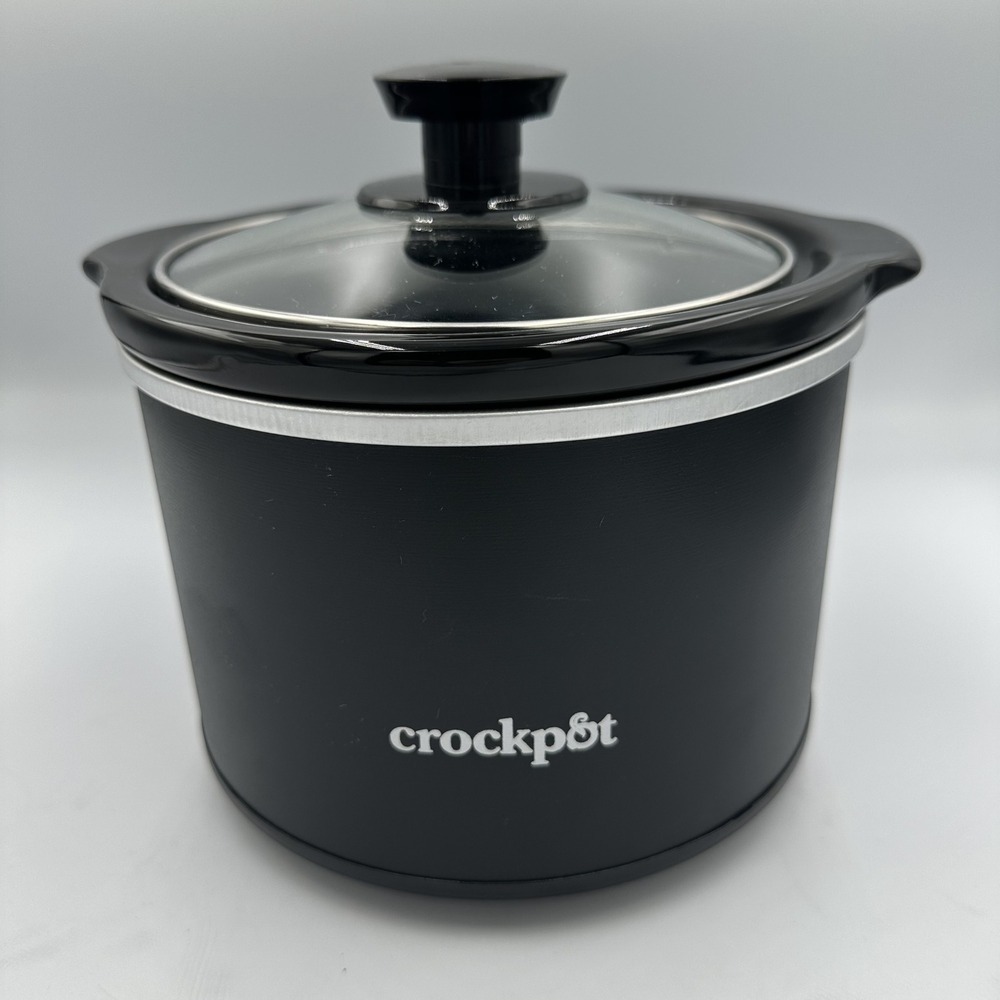 Crockpot SCR151 1.5 Quart Manual Slow Cooker Black Round Mini‎ Dip Warmer Tested